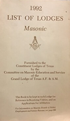 List of Lodges Masonic 1992